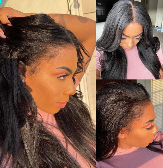 African Style Inspired 100% Human Hair HD Sheer Lace Front Wig