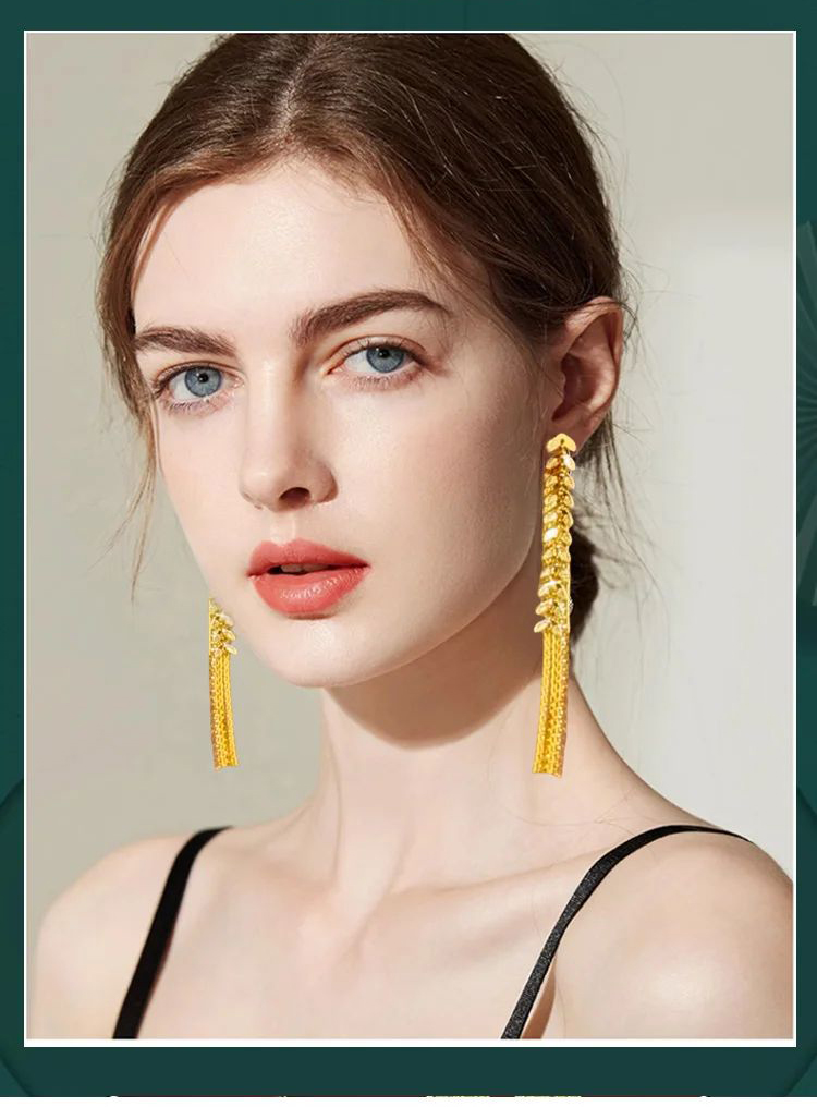 50%OFF-Light luxury design fashionable gold earrings