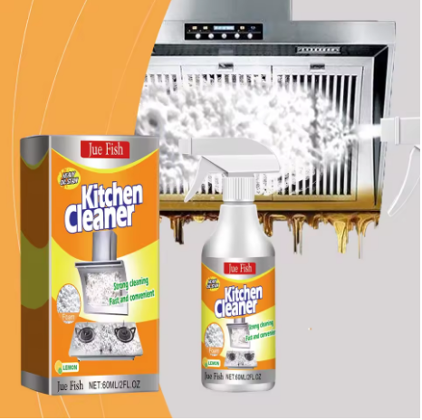Kitchen Foam Cleaner Powerful Cleaning Grease And Stains Without Damaging Surface Lemon Light Fragrance No Residue No Irritation