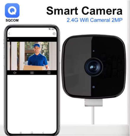 Mini Cube Voice Intercom Camera Wifi Indoor Security IP Camera with Two-Way Audio Human Detection Night Vision Home CCTV Surveillance Camera