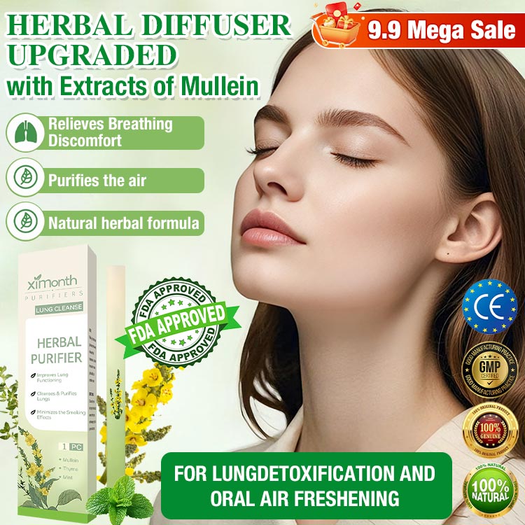 Herbal Diffuser Upgraded with Extracts of Mullein - Can be used 300 times - Clean your lungs with every puffs!