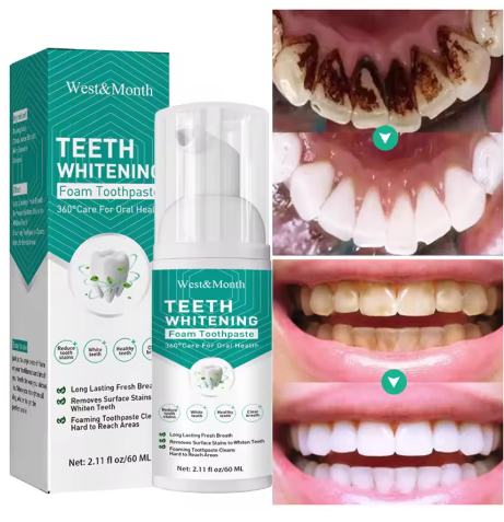 Whitening Foam Toothpaste Cleansing Prevent Cavities Remove Plaque Protect Gum Oral Health Freshen Breath Teeth Repairing Mousse