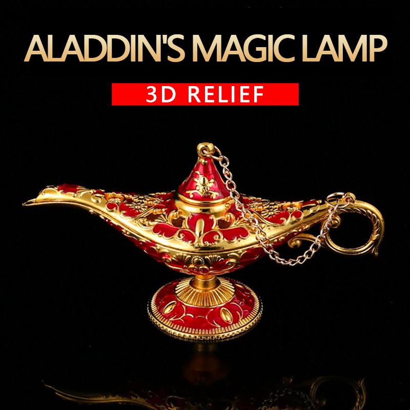 Aladdin's magic lamp, a vintage European-style decorative craft item.