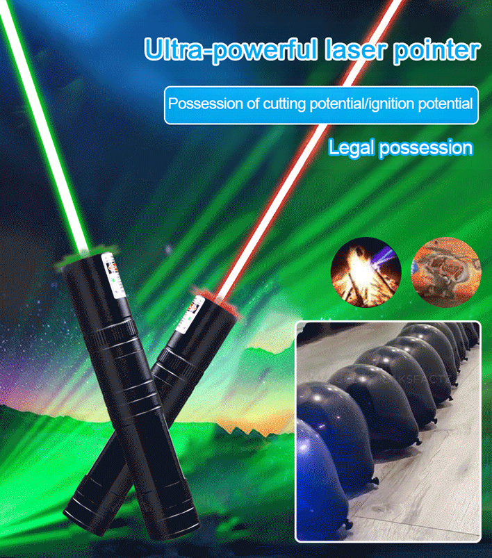 Green single-point laser light