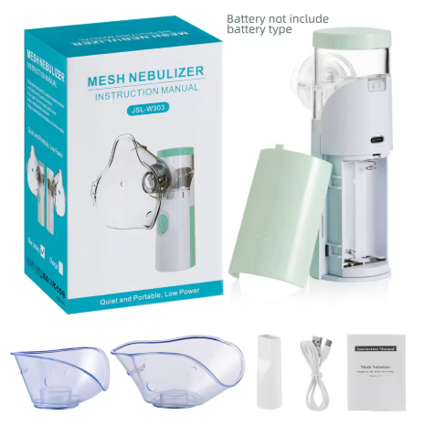 Mini Medical Nebulizer Handheld Nebulizers Ultrasonic Atomizers Portable Mute Asthma Inhaler for Adults Children with USB