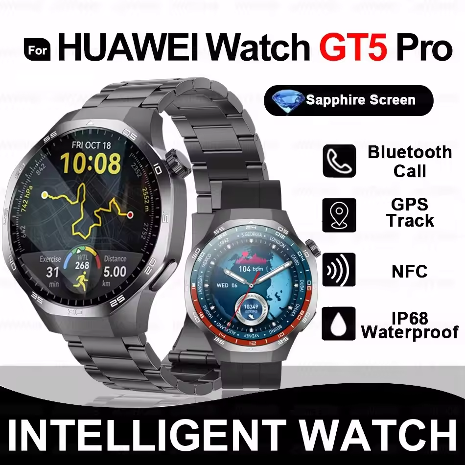 GT5 Pro Smart Blood Glucose Monitoring Watch-Stay healthy-measure blood sugar levels, heart rate, sleep quality and other general health