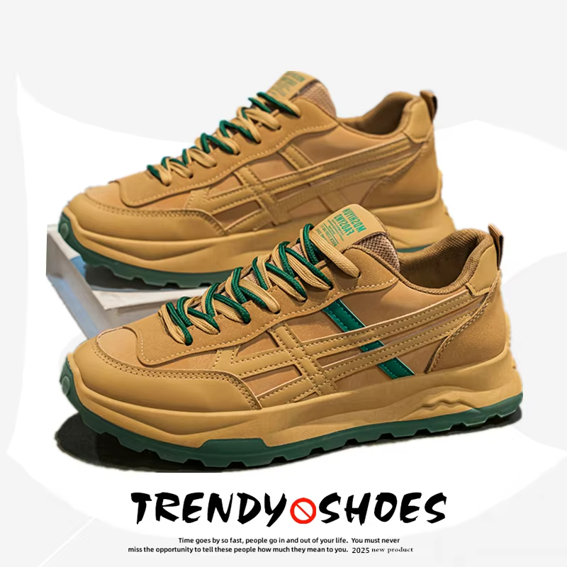 New fashion trend men's non-slip thick-soled breathable casual sports shoes