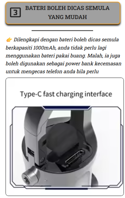 Rechargeable flashlight