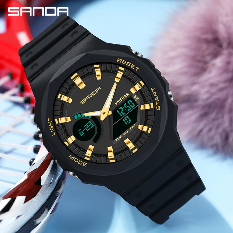 Men's Waterproof Quartz Watch Military Sports Watch LED Digital Watch Display Travel High-end