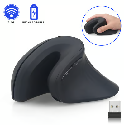 Ergonomic Vertical Wireless Mouse