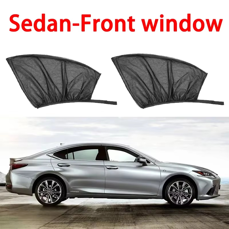 Car Front Rear Side Window Sunshade Visor Shade Mesh Insulation Anti-mosquito UV Screen Protector Curtain Styling