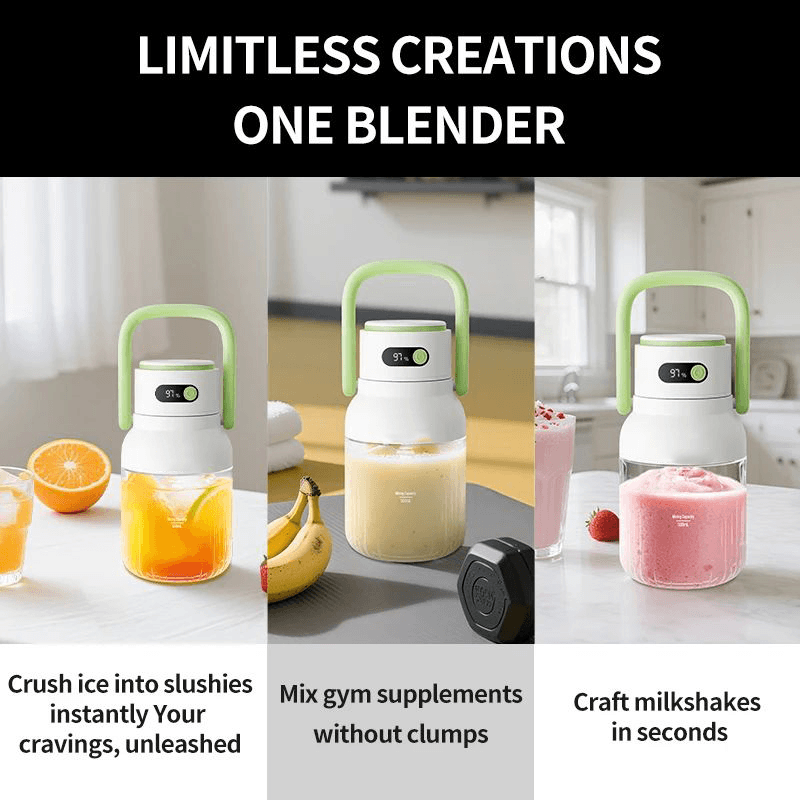 2026 Holidays and Birthdays Blender for Shakes &amp; Smoothies! BPA-Free Cordless Blender, 33oz, Ice Crushing, USB Rechargeable,