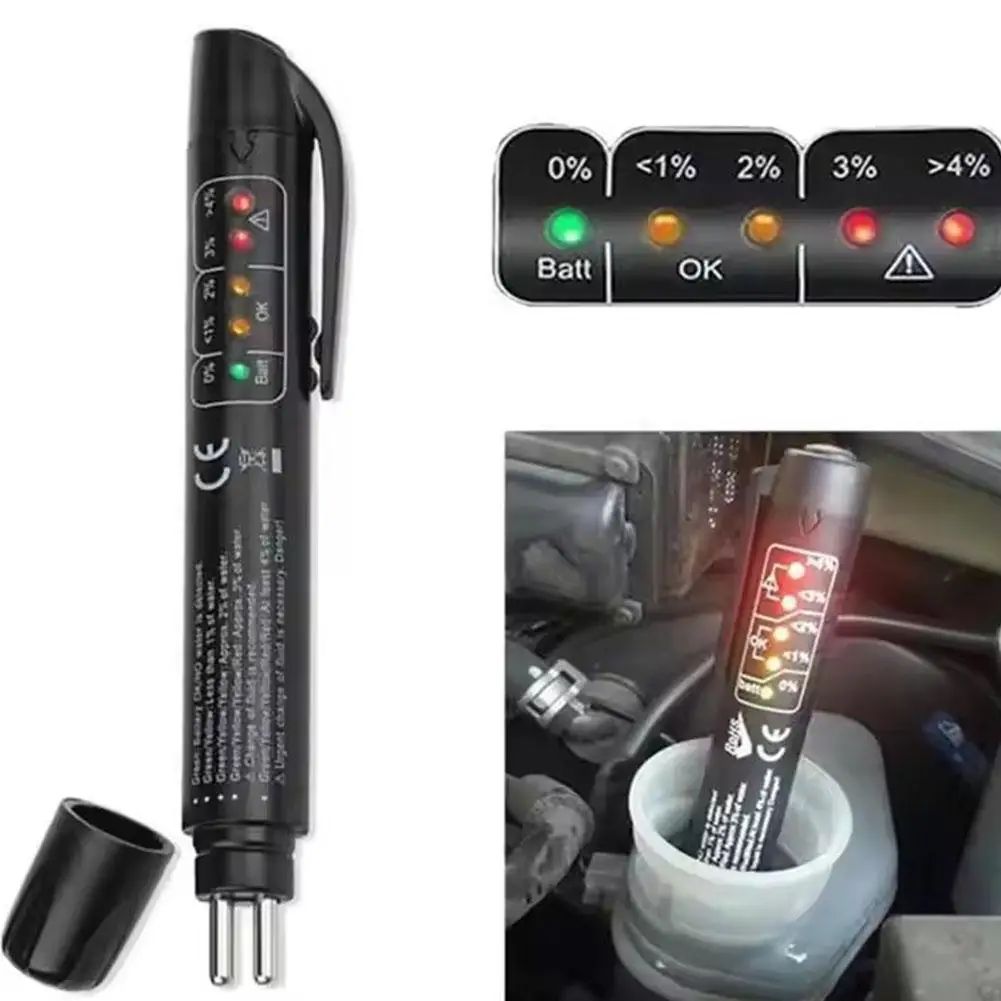 Car Brake Fuid Brake Oil Testing Pen LED Display Auto Brake Fluid Oil Quality Tester Car Repair Inspection Tool Auto Accessories