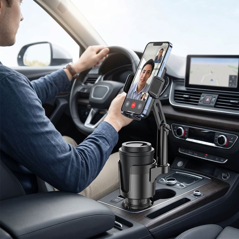 2026Hot Sale 2-in-1 Car Phone &amp; Cup Holder – Secure Grip for Phones and Bottles, Convenient, Space-Saving &amp; Perfect for Daily Drivers ✨