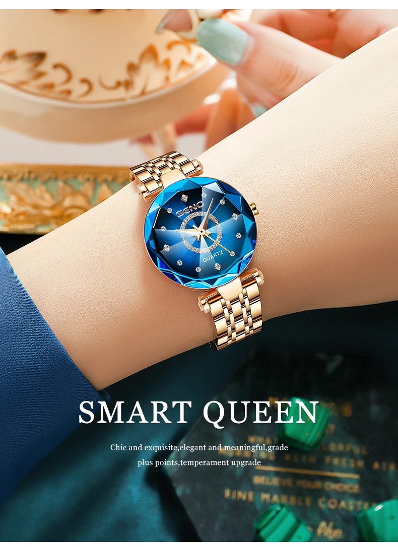 Ocean Star Women Crystal Watch