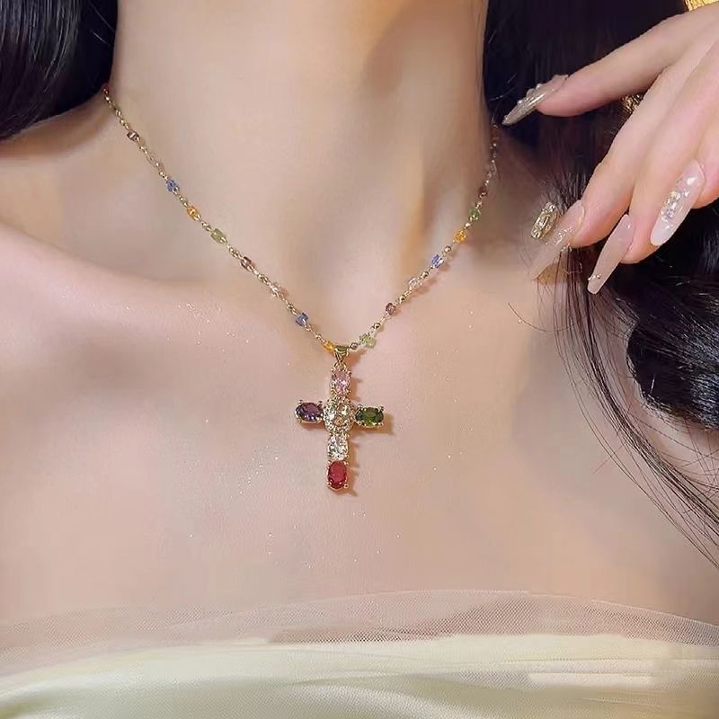 Crystal Cross Necklace