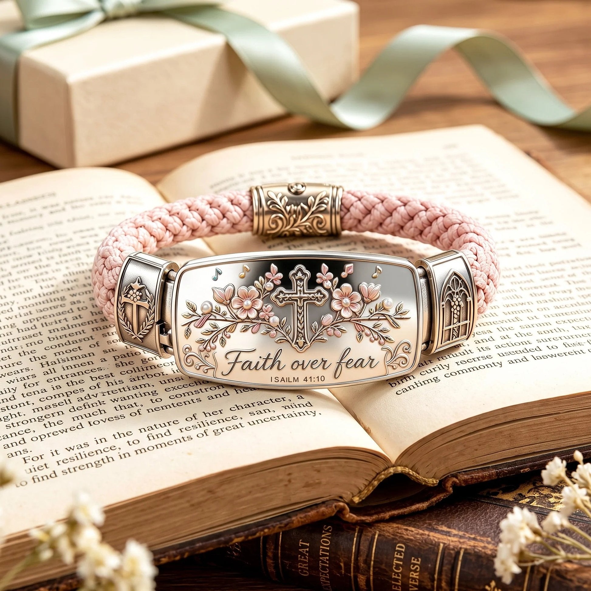 Faith Over FearBracelet - ChristianCross Bracelet