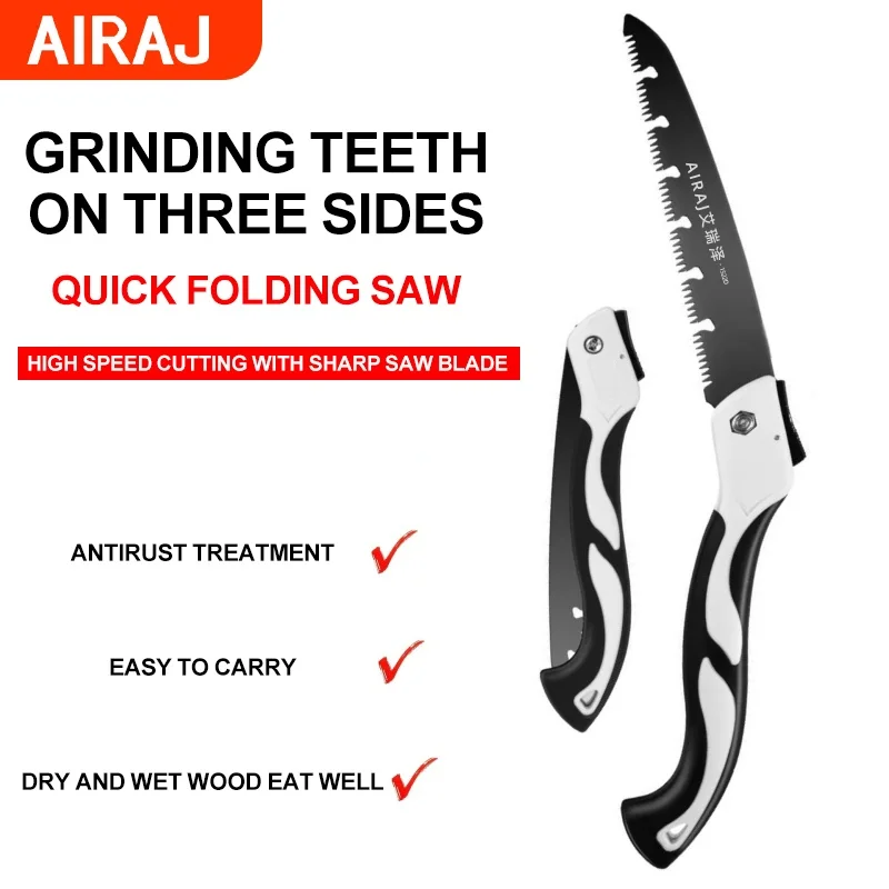 Multi-functional folding handsaw